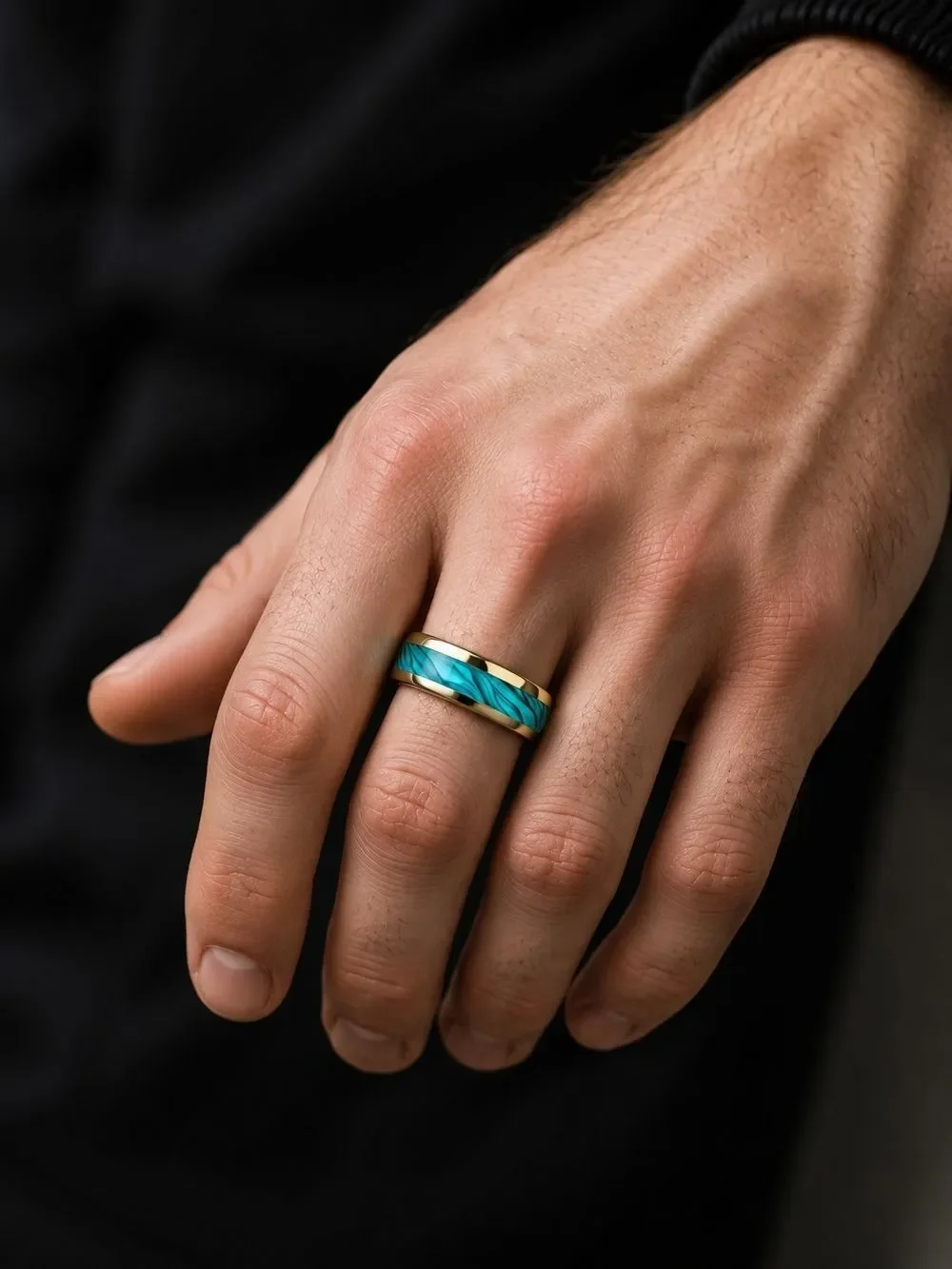 Gold and Turquoise Ring